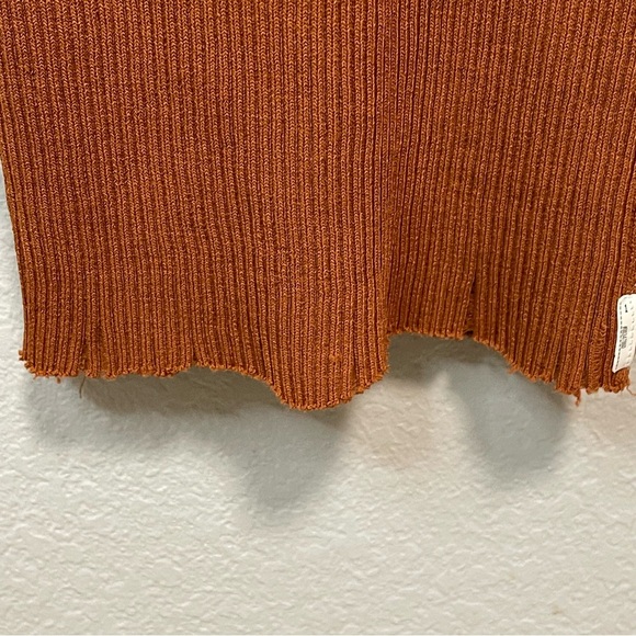 Forever 21 Spaghetti Strap Rust Body Hugging MIDI Raw Hem SMALL - Picture 6 of 6